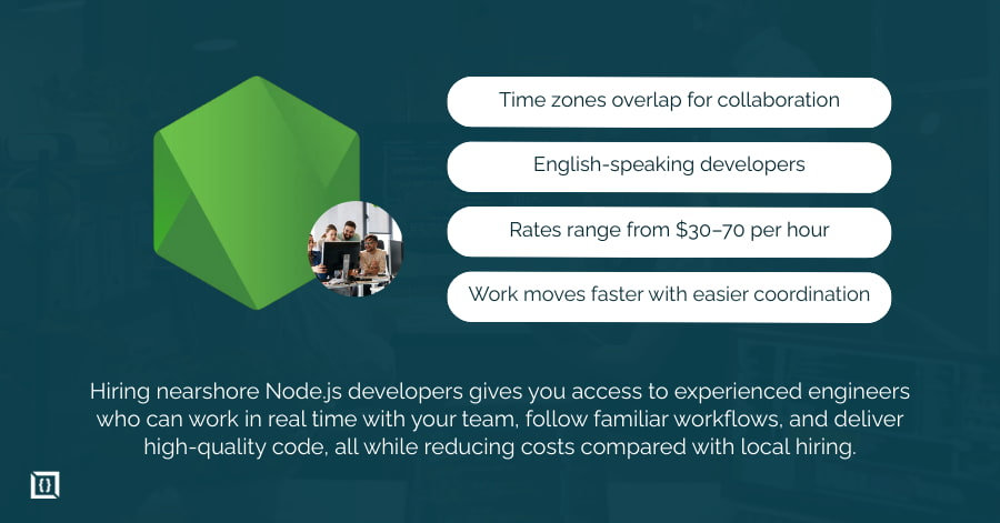 Hire Nearshore NodeJS Developer - Expert Talent at Lower Cost 