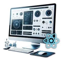 computer using react native modern UI and features